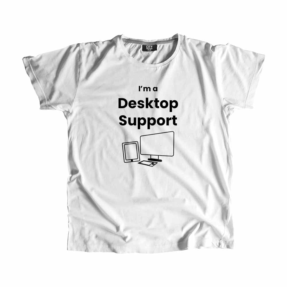 Desktop Support Men Unisex T-Shirt (White)