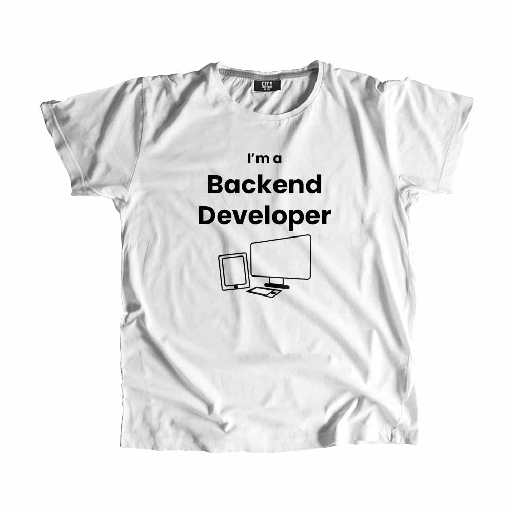 Backend Developer Men Unisex T-Shirt (White)