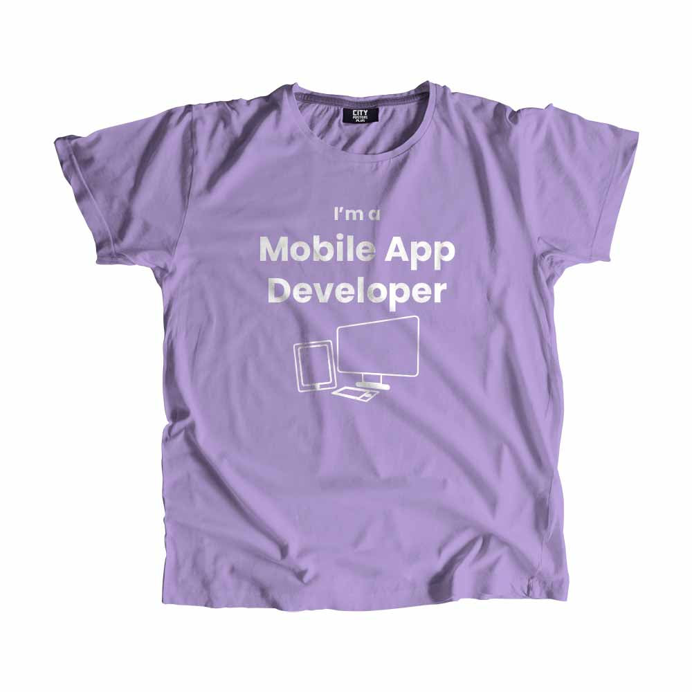 Mobile App Developer Men Unisex T-Shirt (Iris Lavender)