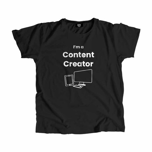 Content Creator Men Unisex T-Shirt (Black)