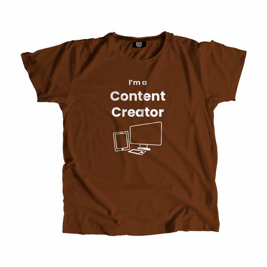 Content Creator Men Unisex T-Shirt (Brown)