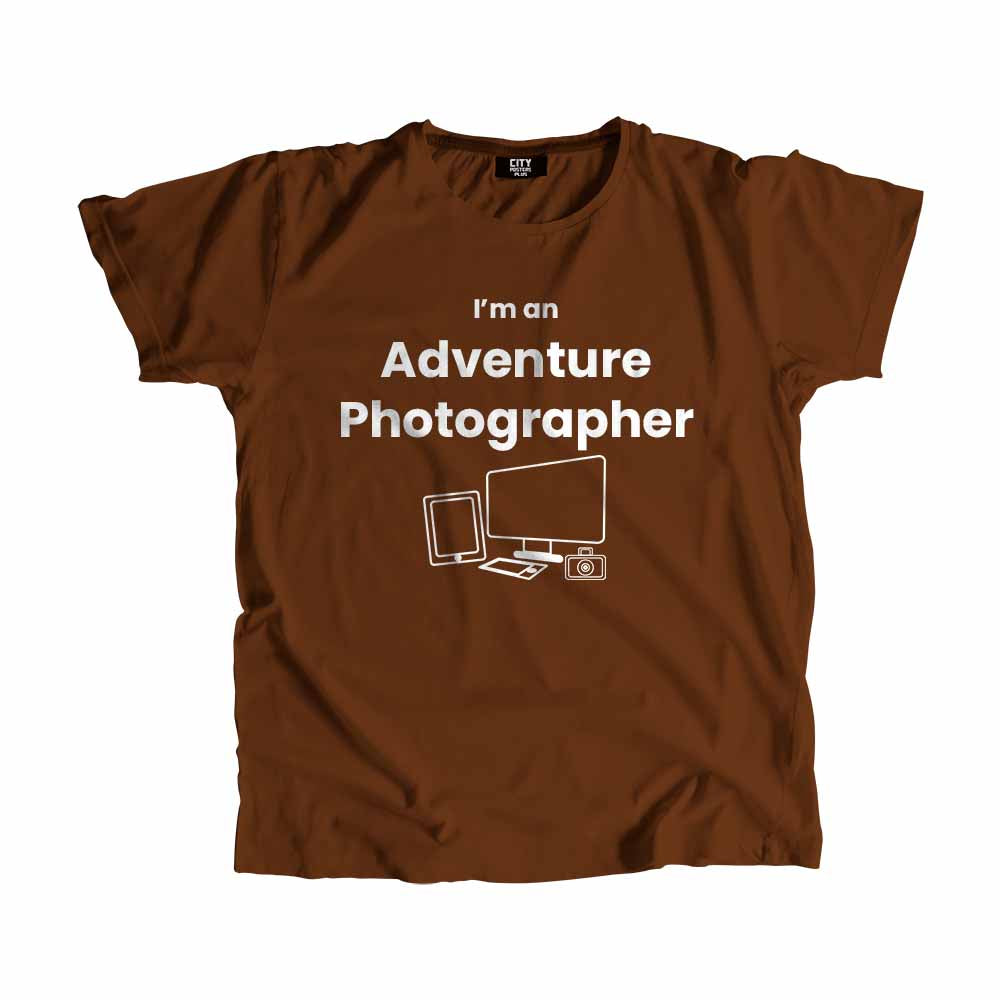 Adventure Photographer Men Unisex T-Shirt (Brown)