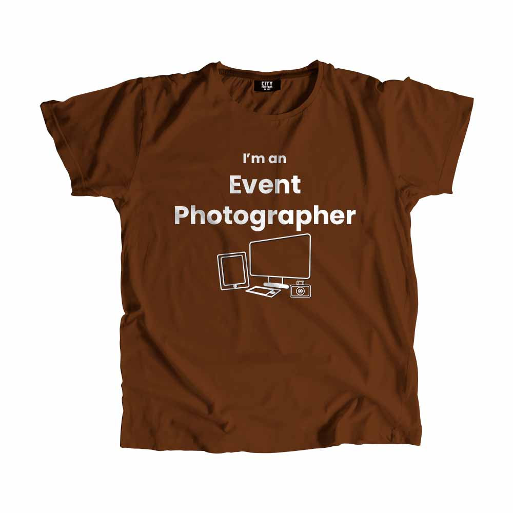 Event Photographer Men Unisex T-Shirt (Brown)