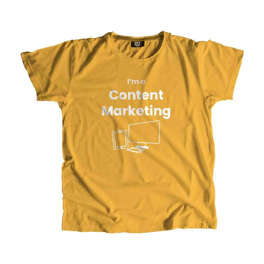 Content Marketing Men Unisex T-Shirt (Golden Yellow)