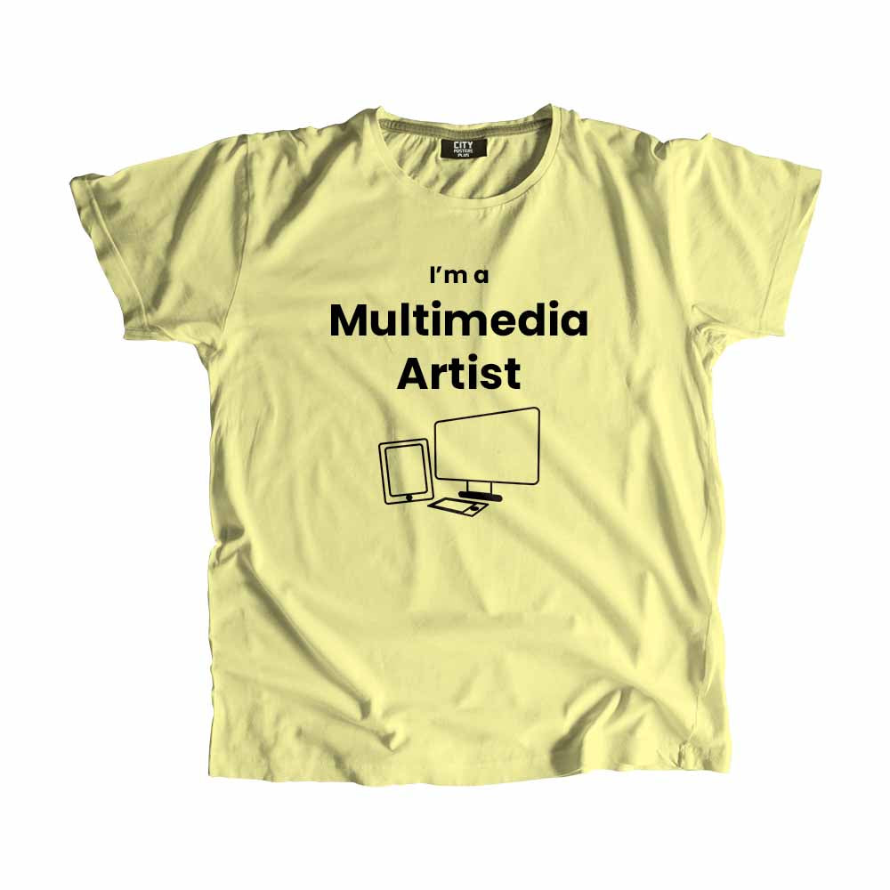 Multimedia Artist Men Unisex T-Shirt (Butter Yellow)