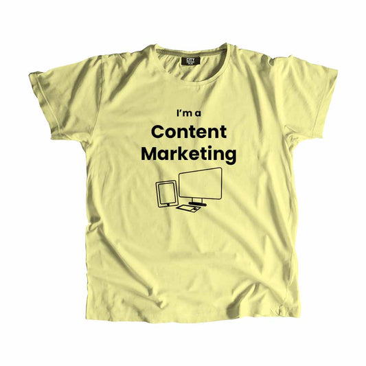 Content Marketing Men Unisex T-Shirt (Butter Yellow)