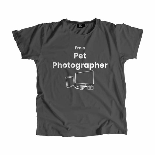 Pet Photographer Men Unisex T-Shirt (Charcoal Grey) Technology Unisex T-Shirt | City Posters Plus