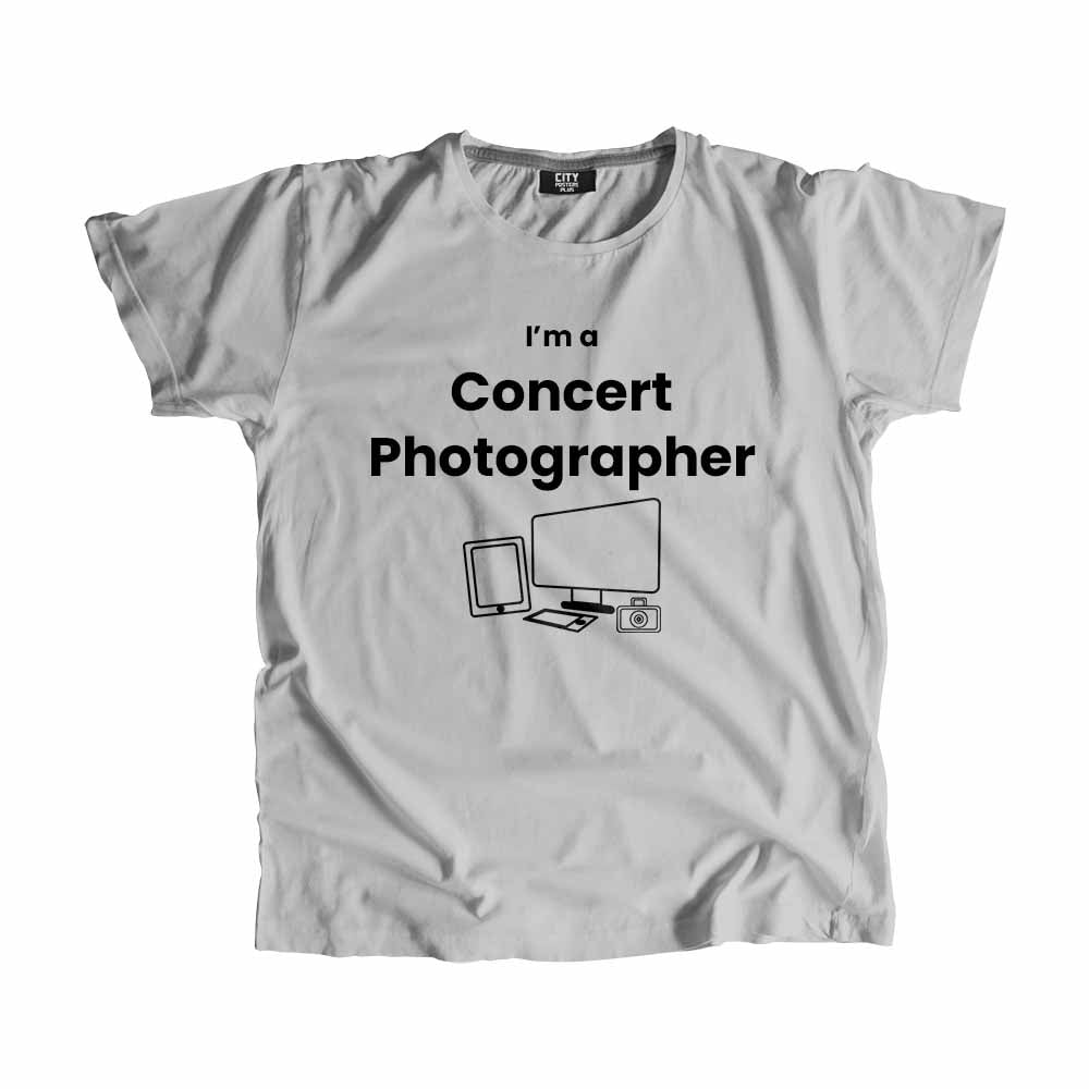 Concert Photographer Men Unisex T-Shirt (Melange Grey)