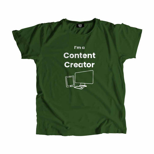 Content Creator Men Unisex T-Shirt (Olive Green)