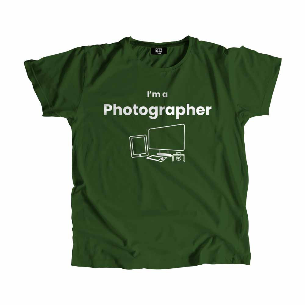 Photographer Men Unisex T-Shirt (Olive Green)