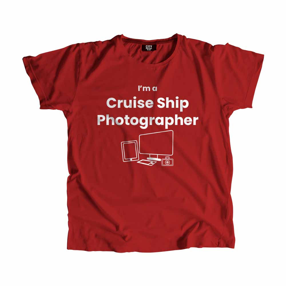 Cruise Ship Photographer Men Unisex T-Shirt (Red)