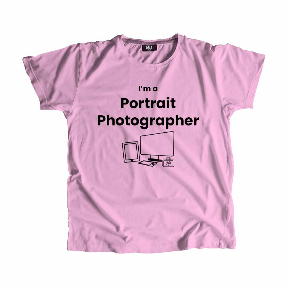Portrait Photographer Men Unisex T-Shirt (Light Pink)