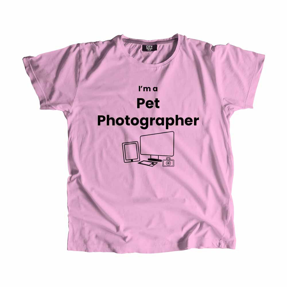 Pet Photographer Men Unisex T-Shirt (Light Pink)