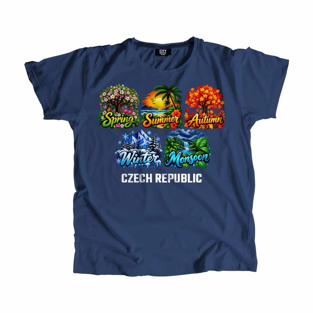 CZECH REPUBLIC Seasons Seasons Unisex T-Shirt | City Posters Plus