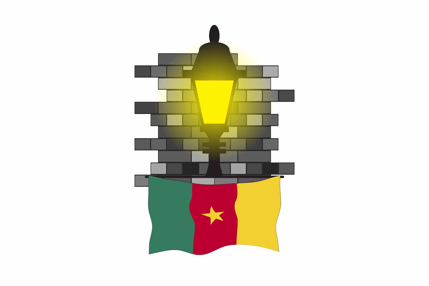 Cameroon Street Lamp Bricks Sticker