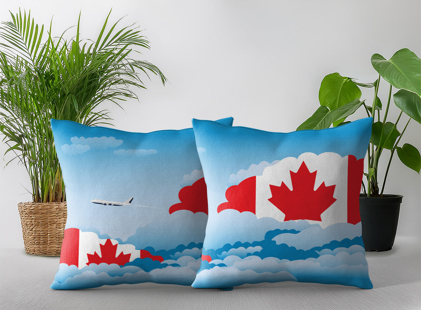 Canada Day Clouds Pillow Case