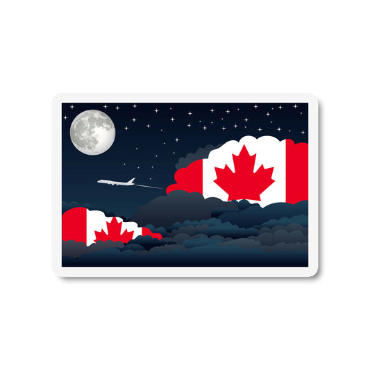 Canada Night Clouds Fridge Magnet