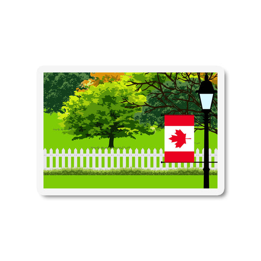 Canada Trees Street Lamp Magnet