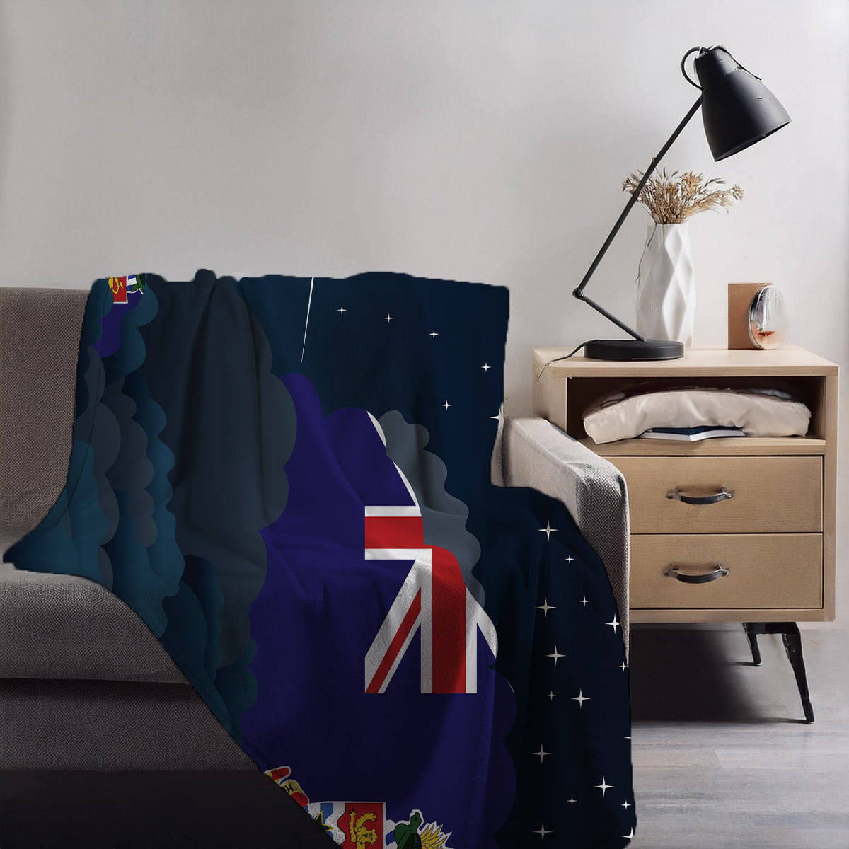 Cayman Islands Night Clouds Blanket Throw