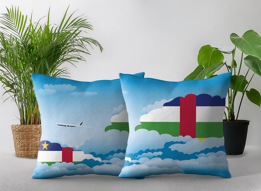 Central African Republic Day Clouds Pillow Case