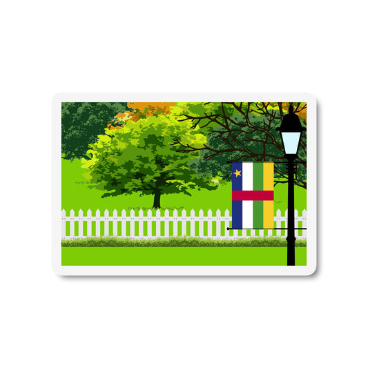 Central African Republic Trees and Street Lamp Sticker