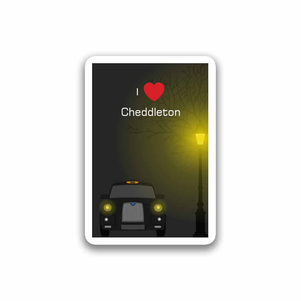 Cheddleton Taxi Black Magnet