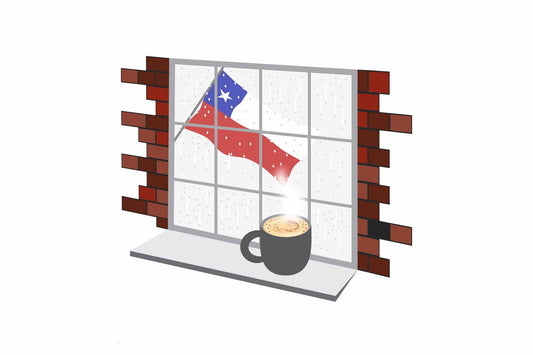 Chile Coffee Rain Window Fridge Magnet
