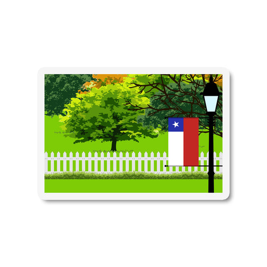 Chile Trees Street Lamp Magnet