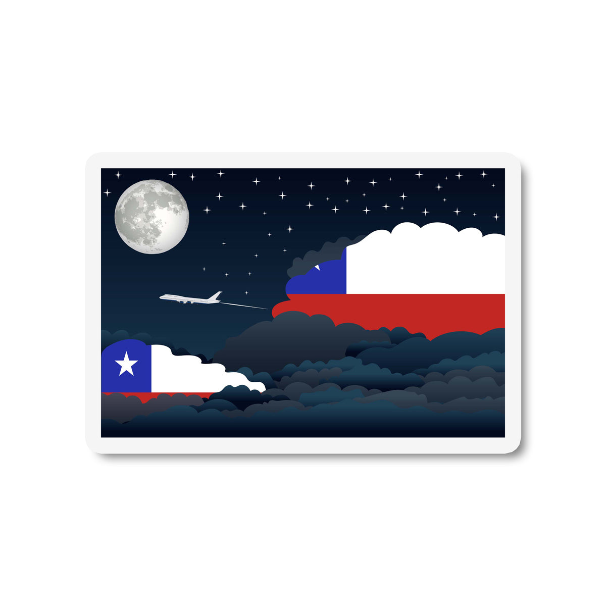 Chile Night Clouds Fridge Magnet
