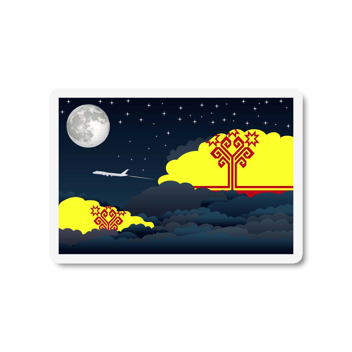 Chuvashia Night Clouds Sticker