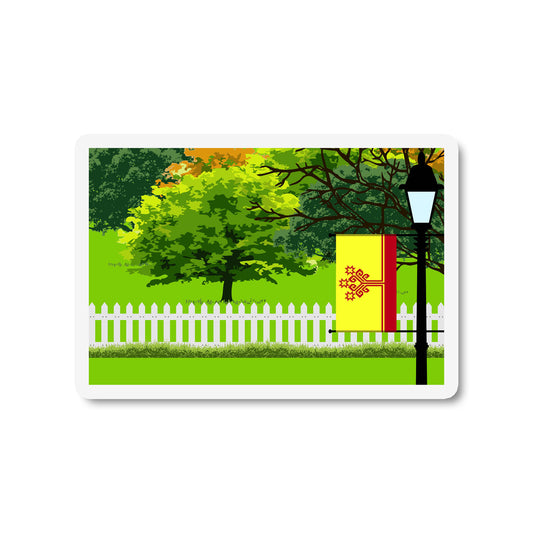 Chuvashia Trees Street Lamp Magnet