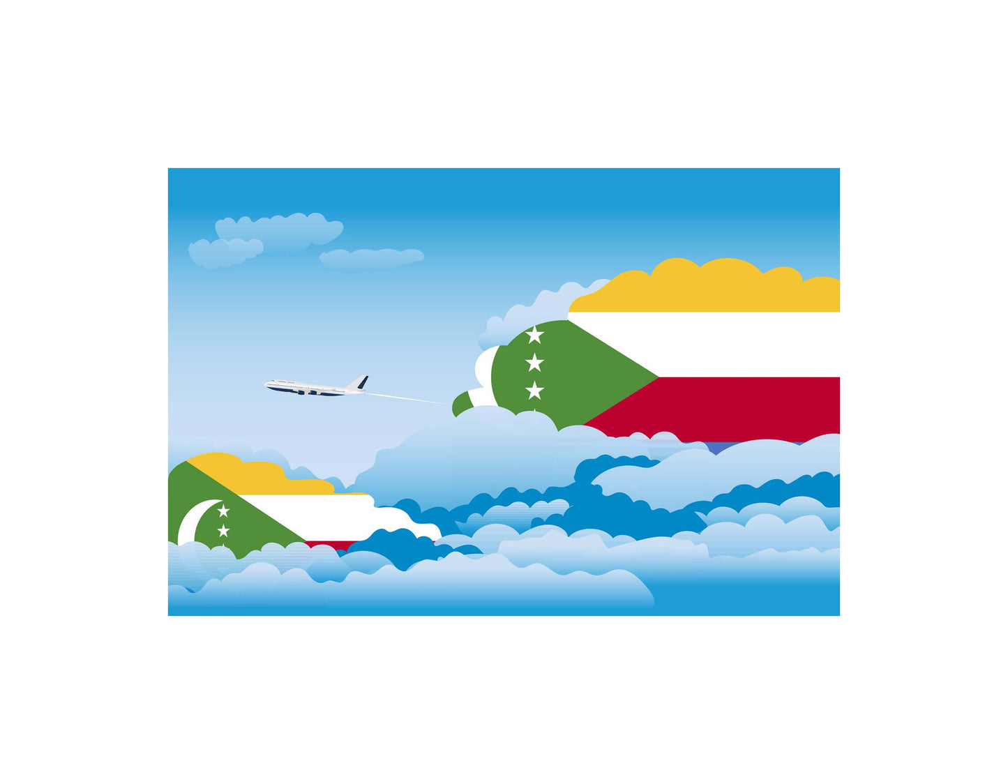 Comoros Day Clouds Blankets & Throws | Soft Premium Blankets | City Posters Plus