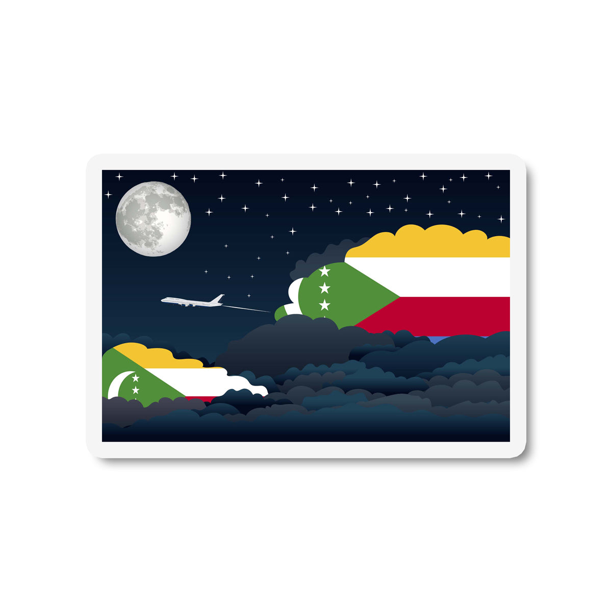 Comoros Night Clouds Magnet