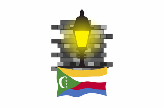 Comoros Street Lamp Bricks Sticker