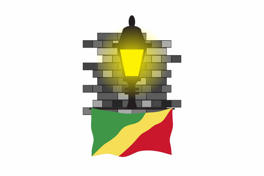 Congo Republic of the Street Lamp Bricks Fridge Magnet