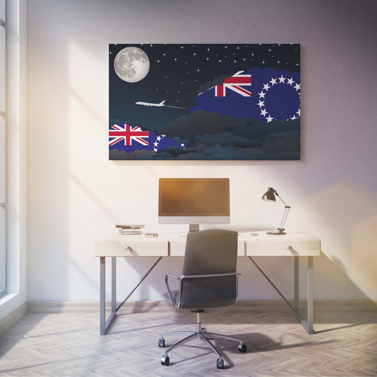 Cook Islands Night Clouds Canvas Print Framed