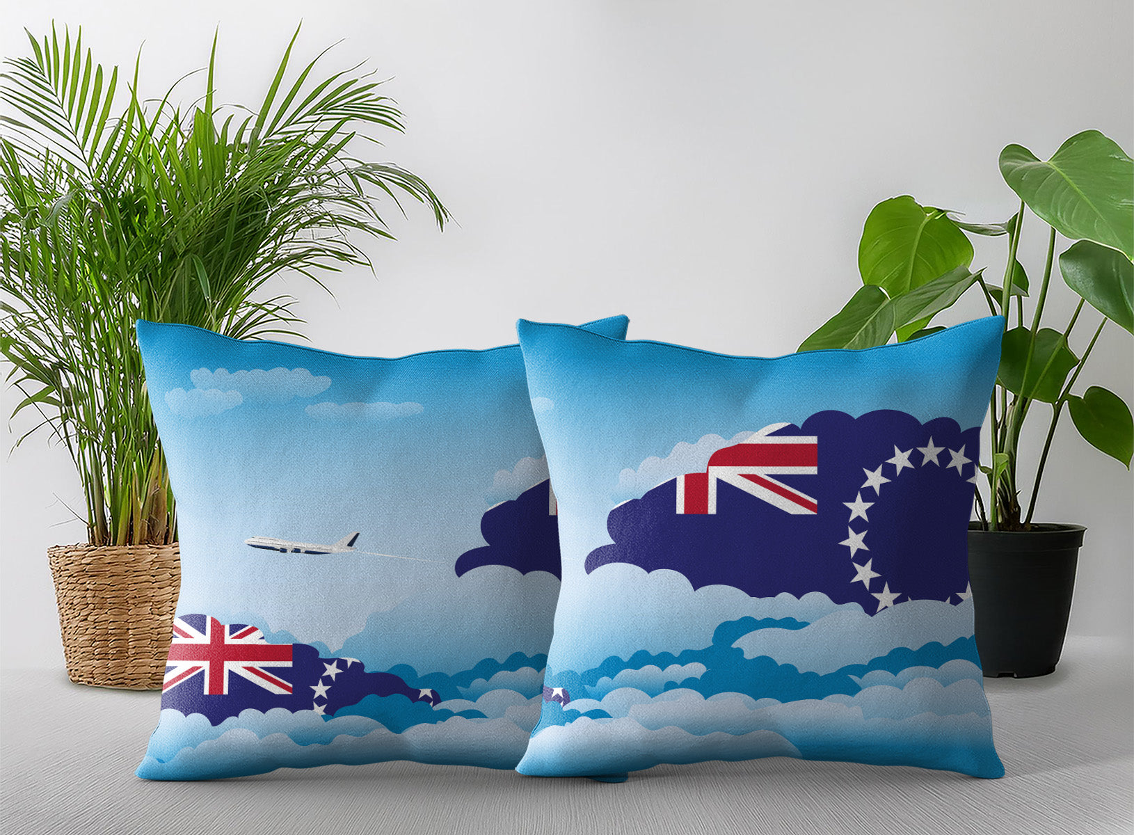 Cook Islands Day Clouds Pillow Case