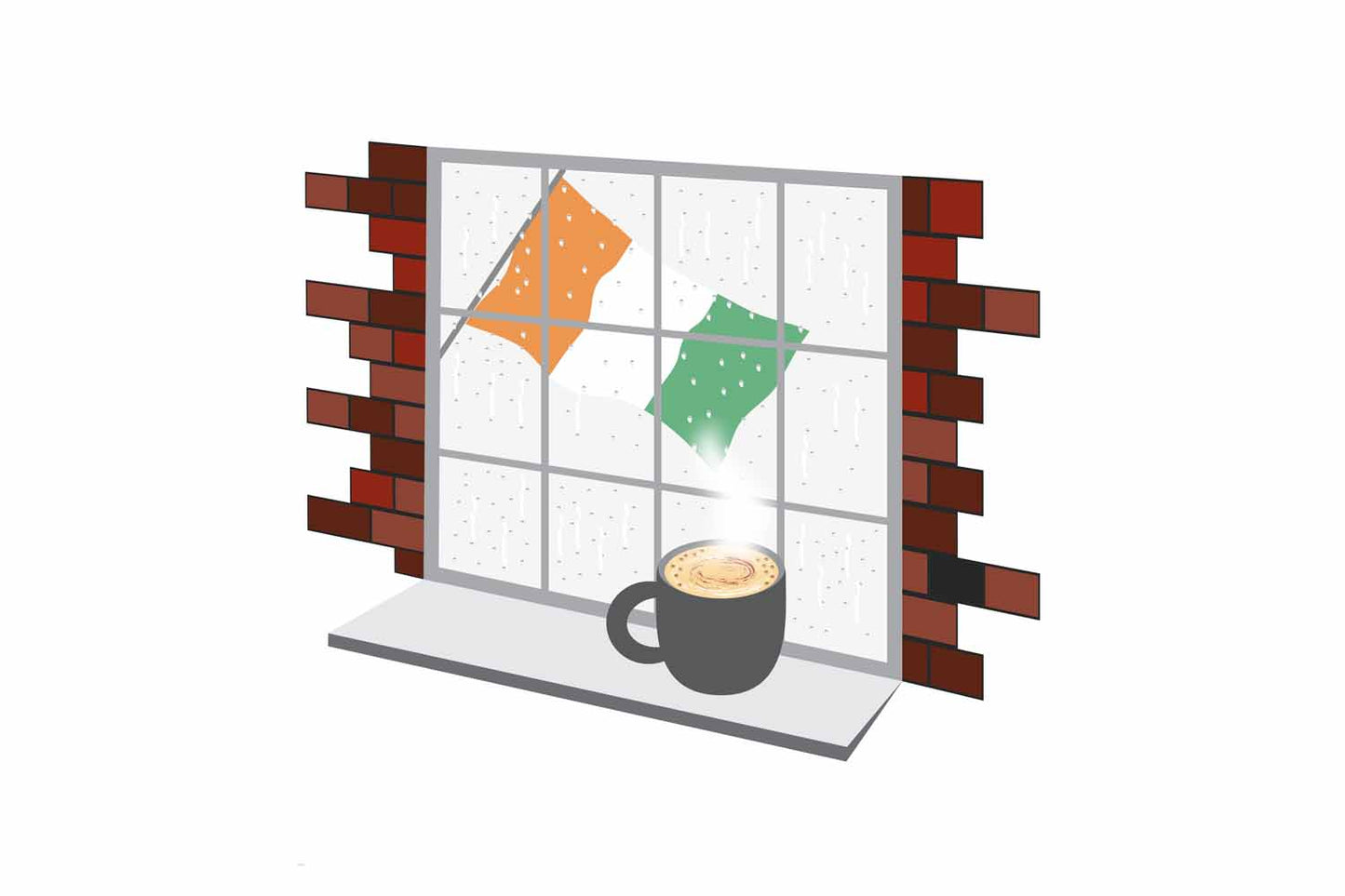 Cote DIvoire Coffee Rain Window Fridge Magnet