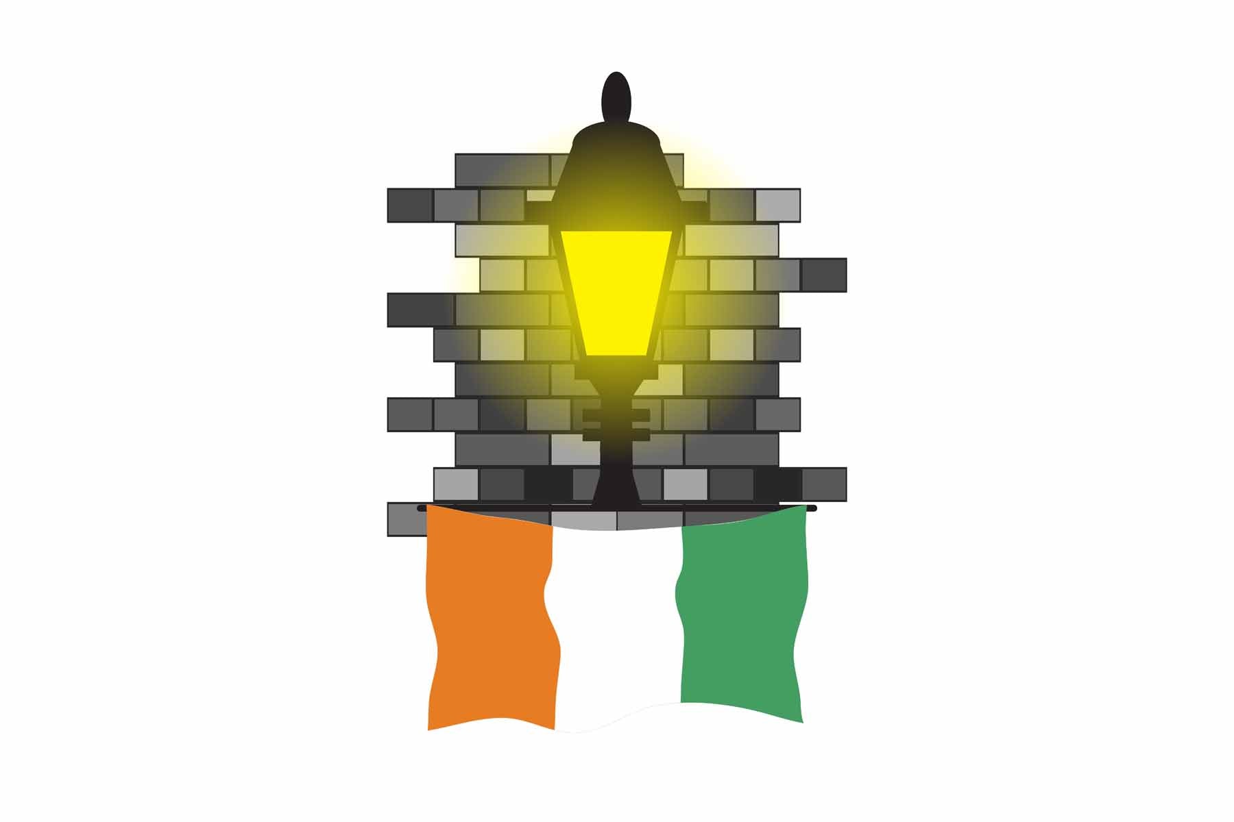 Cote DIvoire Street Lamp Bricks Sticker