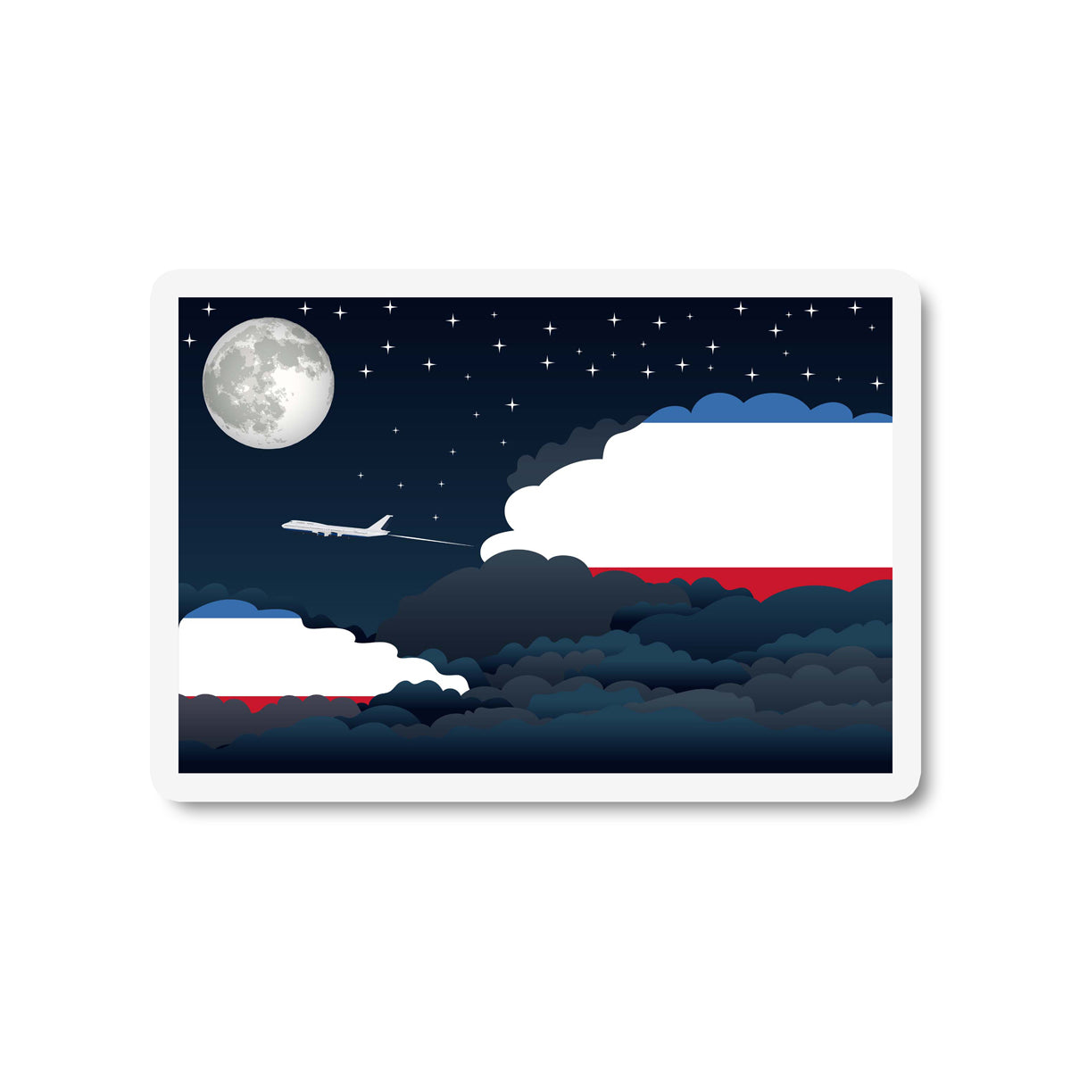 Crimea Night Clouds Sticker