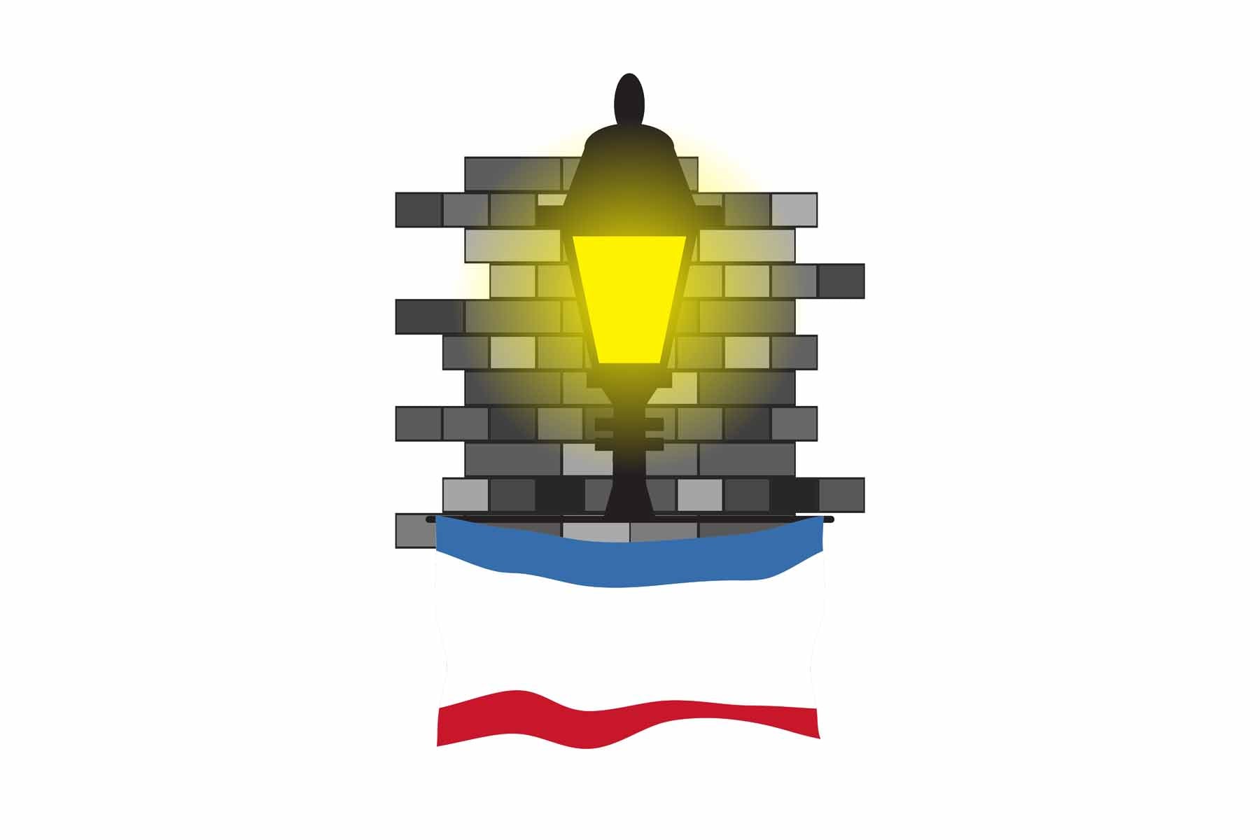 Crimea Street Lamp Bricks Sticker