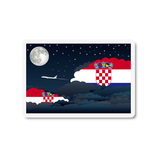 Croatia Night Clouds Fridge Magnet
