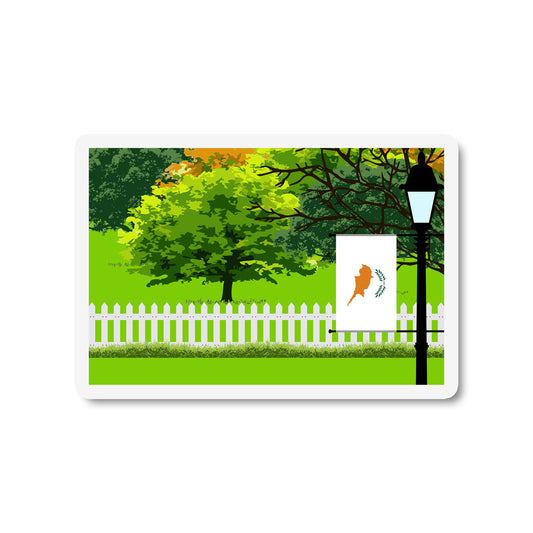 Cyprus Trees Street Lamp Magnet