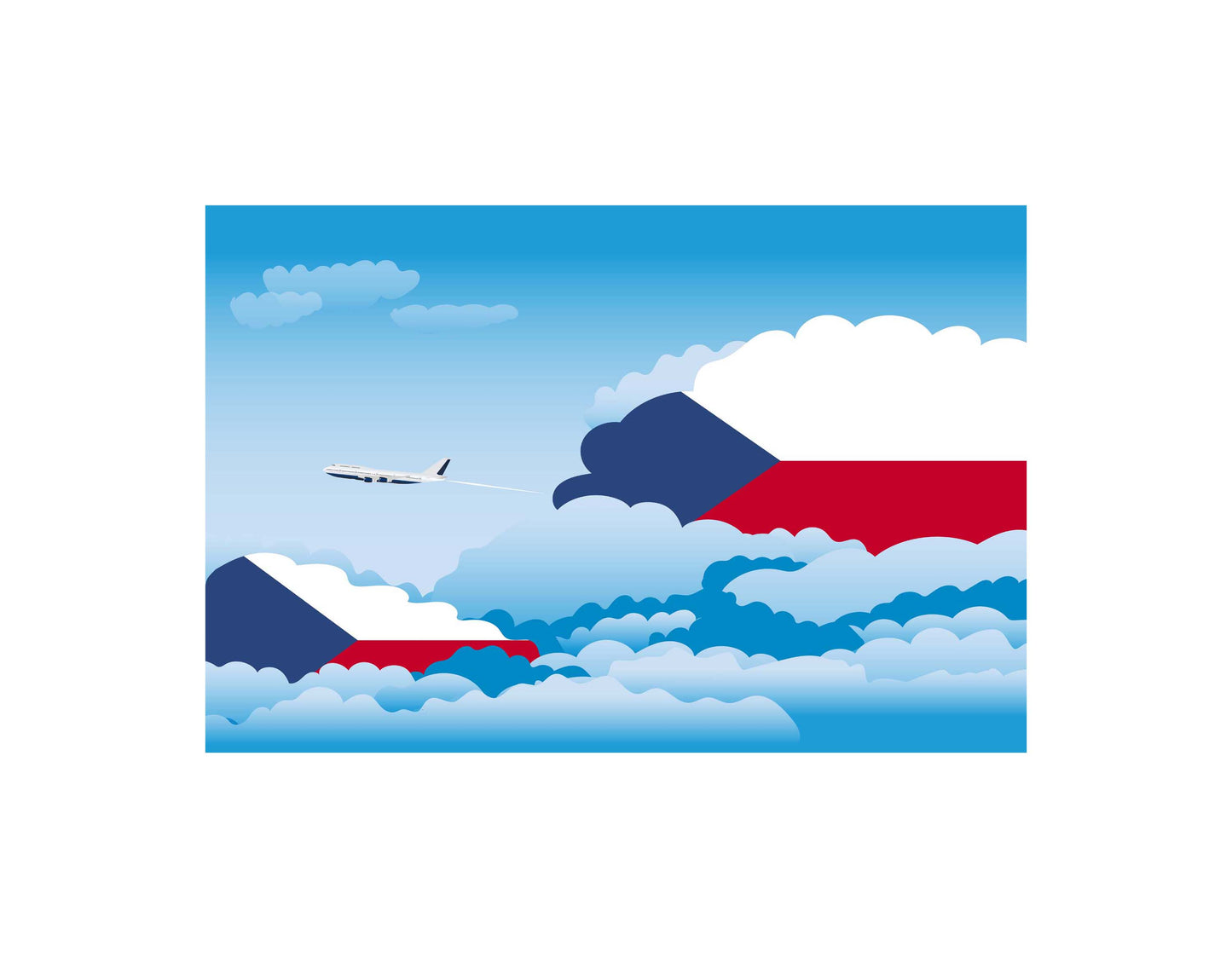 Czech Republic Day Clouds Blankets & Throws | Soft Premium Blankets | City Posters Plus