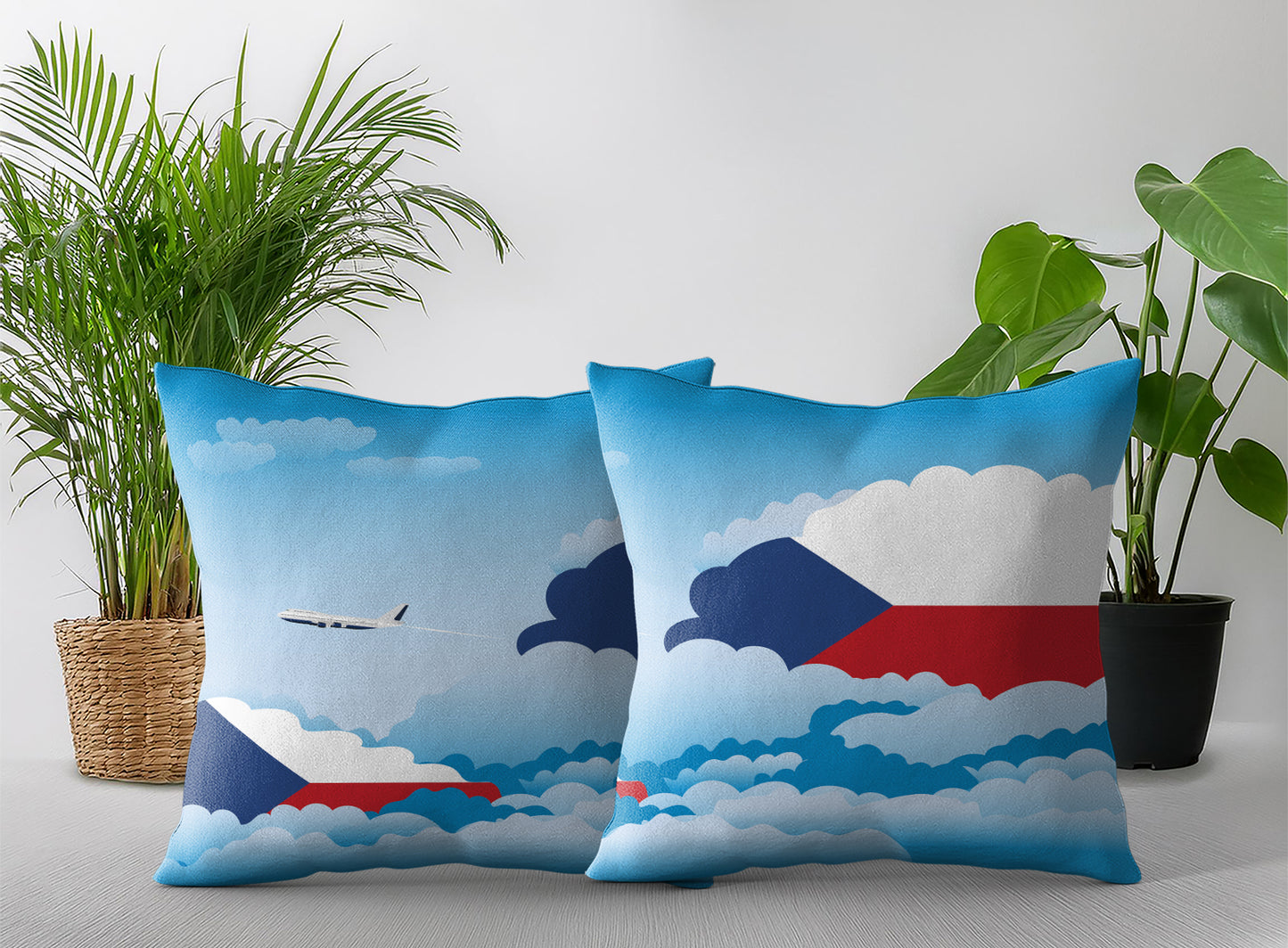 Czech Republic Day Clouds Pillow Case