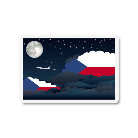 Czech Republic Night Clouds Fridge Magnet