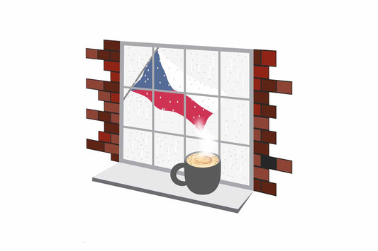 Czech Republic Coffee Rain Window Fridge Magnet