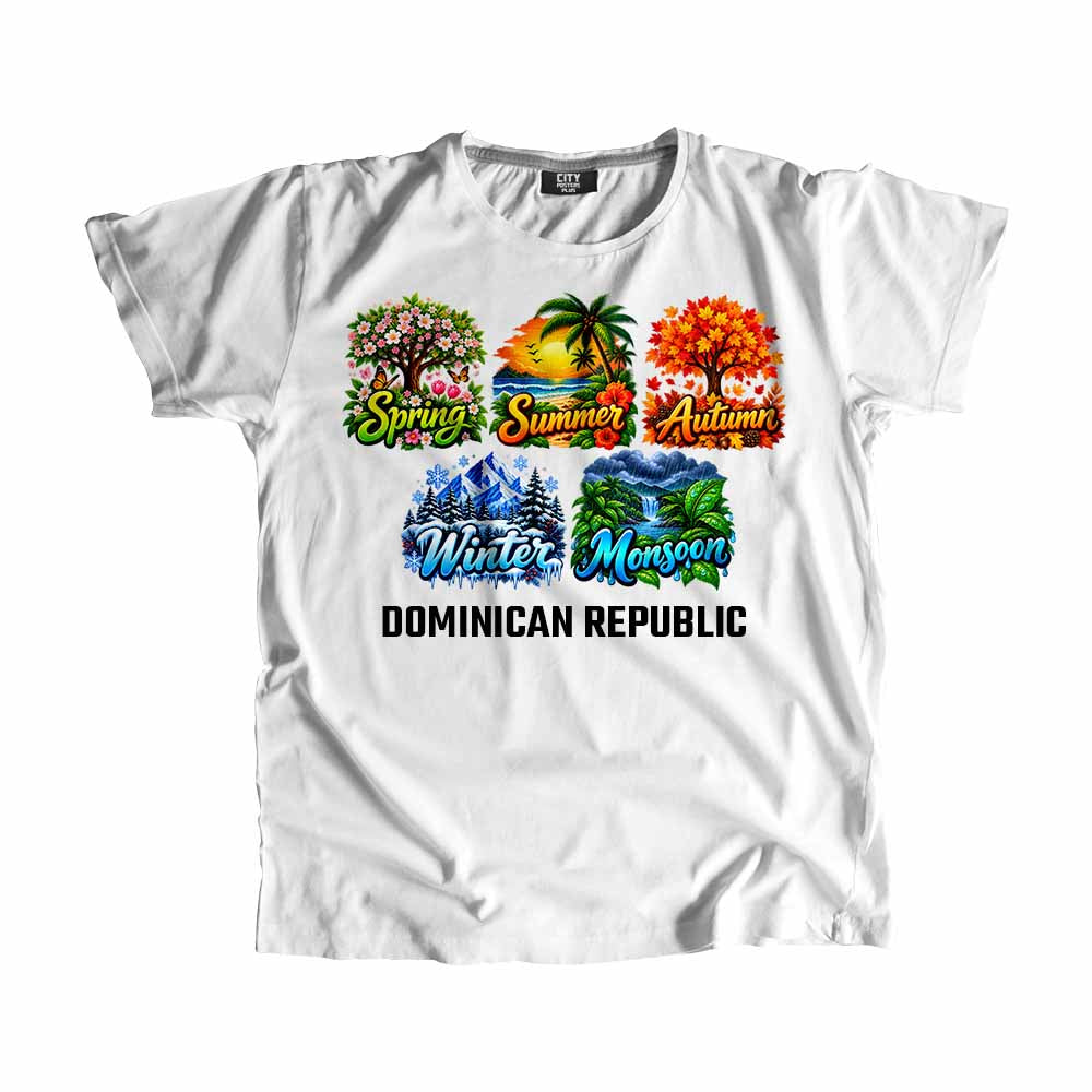 DOMINICAN REPUBLIC Seasons Seasons Unisex T-Shirt | City Posters Plus