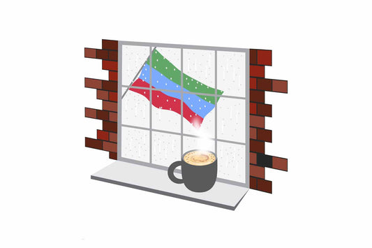 Dagestan Coffee Rain Window Magnet