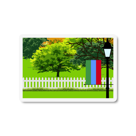 Dagestan Trees and Street Lamp Sticker